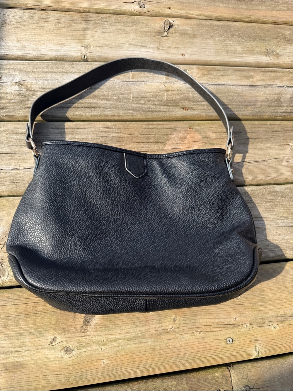 Montana West Black Pebbled Faux Leather Hobo Bag